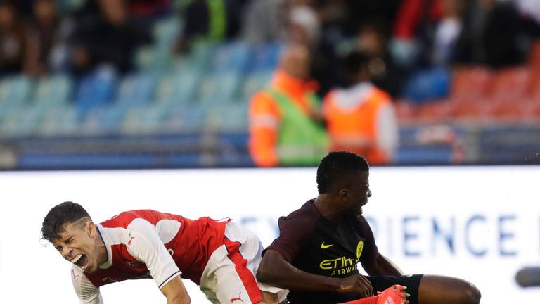 Gabriel suffered an injury in Arsenal's pre-season friendly against Manchester City