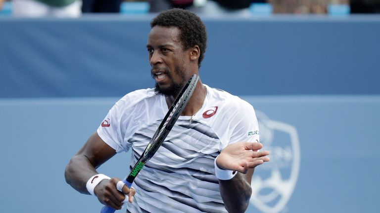 MASON, OH - AUGUST 16:  Gael Monfils of France celebrates after his match win against Pablo Carreno Busta during the first round on day 4 of the Western & 