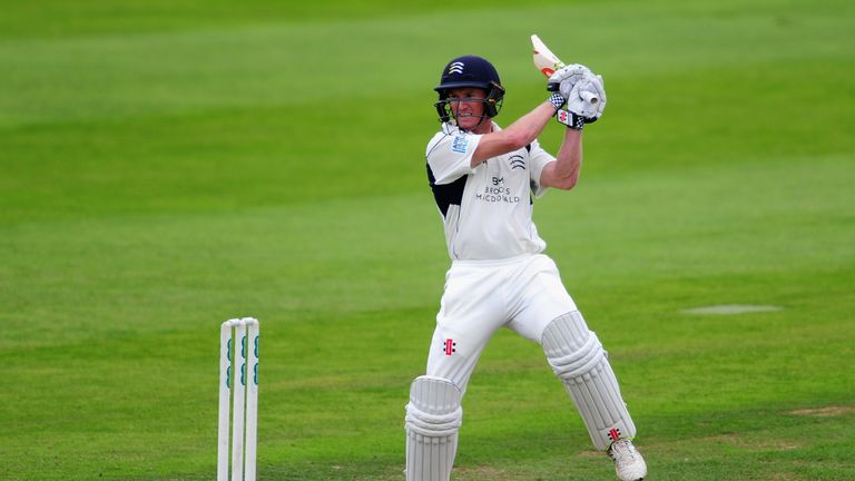 TAUNTON, UNITED KINGDOM - JULY 11: George Bailey of Middlesex bats during Day Two of the Specsavers County Championship Division One match between Somerset