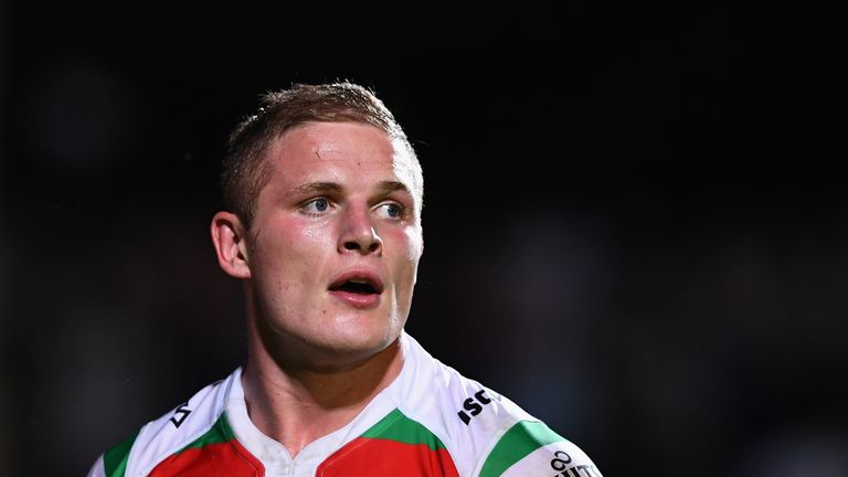 George Burgess of the Rabbitohs looks on during the round five NRL match between the Manly Sea Eagles and the South Sydney Rabbitohs