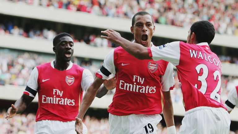 Gilberto Silva scored Arsenal's first Premier League goal at the Emirates Stadium