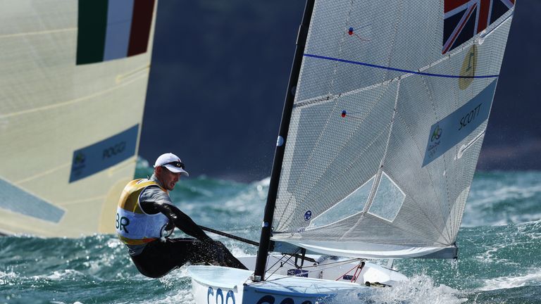 Giles Scott is on course to win sailing's Finn class