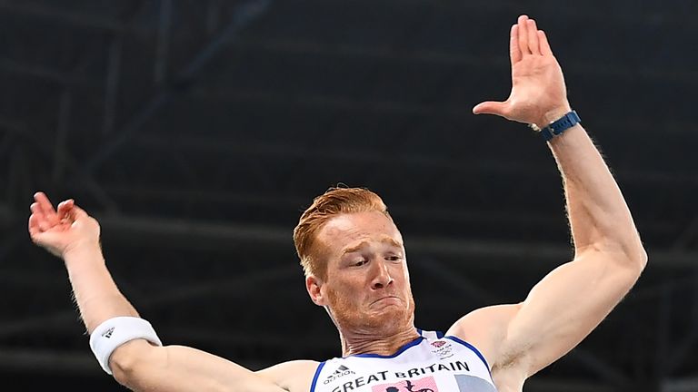 Britain's Greg Rutherford competes in the Men's Long Jump Qualifying Round during the athletics event at the Rio 2016 Olympic Games at the Olympic Stadium 