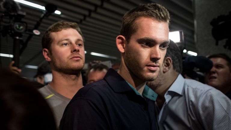 U.S Olympic swimmers Gunnar Bentz and Jack Conger were questioned by police about the Rio incident