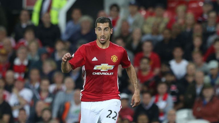 Henrikh Mkhitaryan in action for Manchester United against Southampton