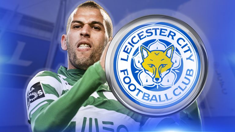 Sporting Lisbon's Algerian striker Islam Slimani is a target for Leicester City