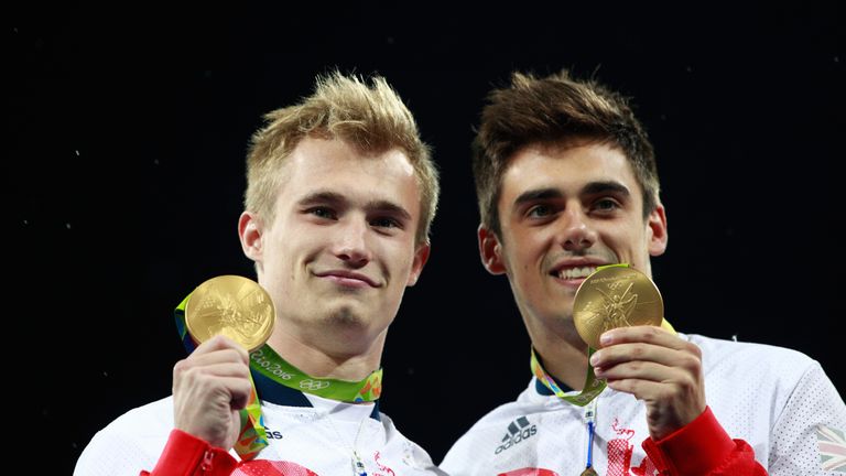  Gold medalists Jack Laugher and Chris Mears of Great Britain