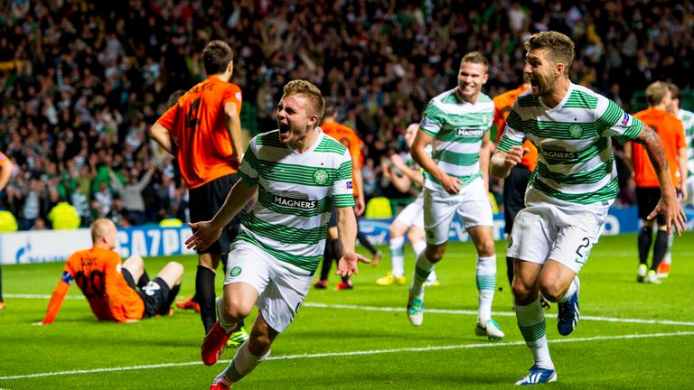 Celtic's James Forrest scored a stoppage time winner against Shakhter Karagandy three years ago