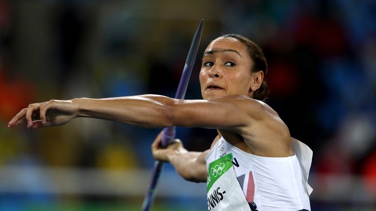 RIO DE JANEIRO, BRAZIL - AUGUST 13:  Jessica Ennis-Hill of Great Britain competes in the Women's Heptathlon Javelin Throw on Day 8 of the Rio 2016 Olympic 
