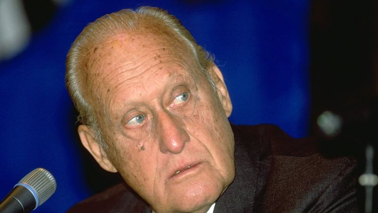 Joao Havelange at the the African Cup of Nations in Johannesburg
