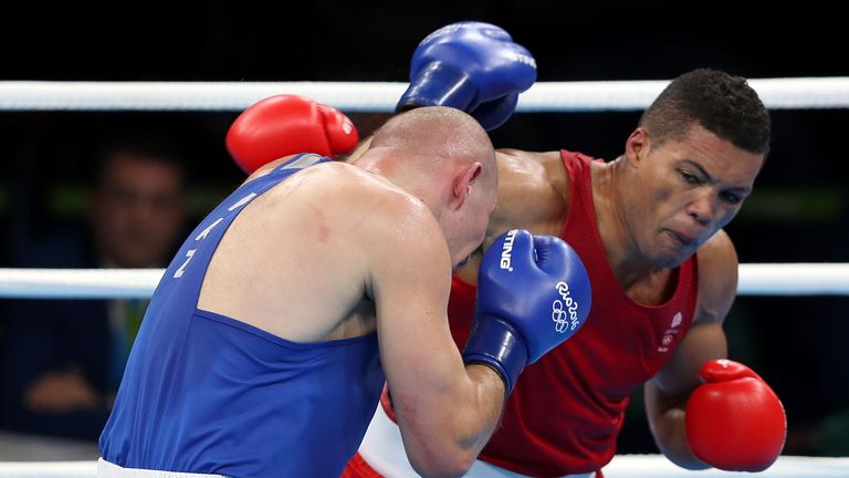 Great Britain's Joe Joyce on his way to victory over Ivan Dychko 