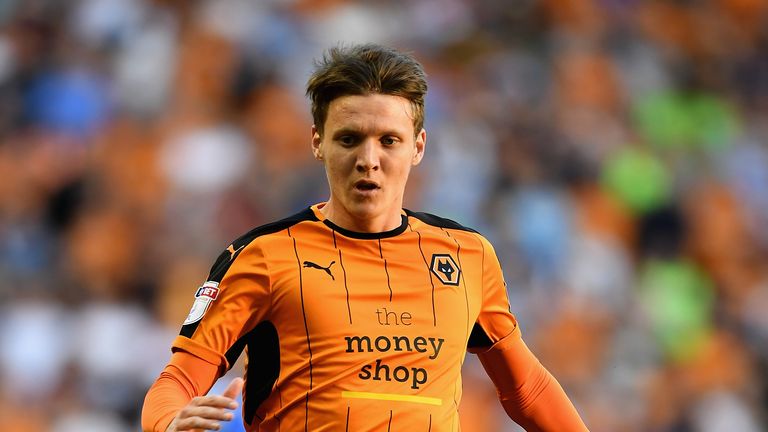 WOLVERHAMPTON, ENGLAND - AUGUST 16:  Joe Mason of Wolves during the Sky Bet Championship match between Wolverhampton Wanderers and Ipswich Town at Molineux