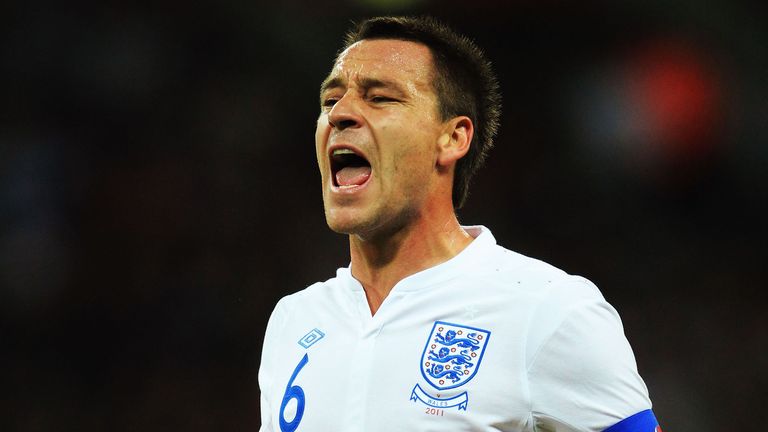 John Terry playing for England during a Euro 2012 qualifier v Wales