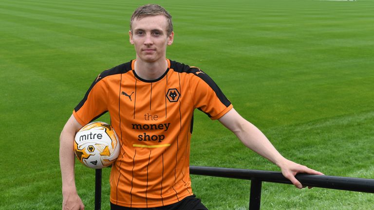 New signing, Jon Dadi Bodvarsson of Wolverhampton Wanderers and Iceland, at Molineux on August 1, 2016 in Wolverhampton