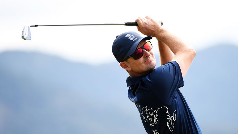 Justin Rose hit the first hole in one in Olympic history at the fourth