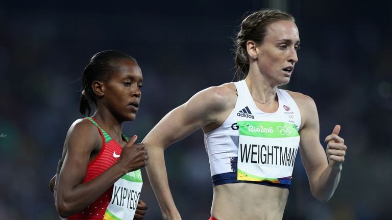 Great Britain's Laura Weightman (right) was selective on who she expressed pleasure for when discussing medal winners following the 1500m final