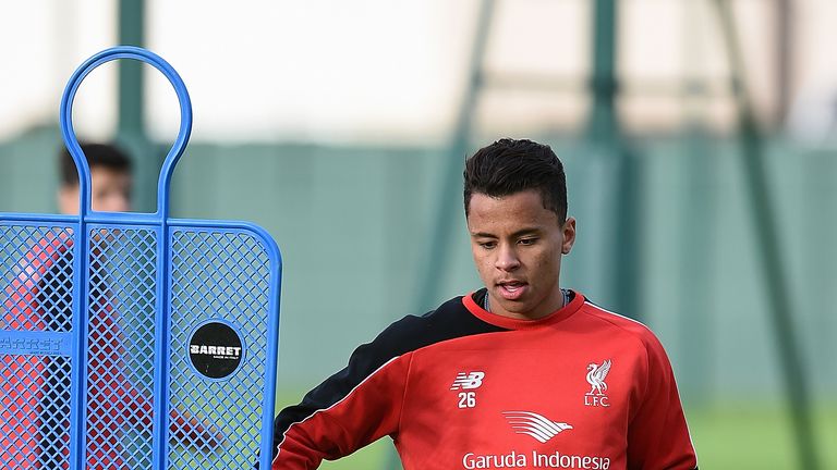 Liverpool midfielder Allan during a training session