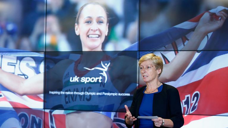 LONDON, ENGLAND - JULY 14:  Liz Nicholl CBE, Chief Executive of UK Sport speaks to the media during a media briefing to announce the UK Sport medal targets
