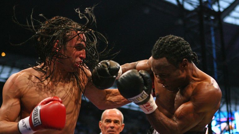 Paulie Malignaggi hits Lovemore N'Dou with in Manchester