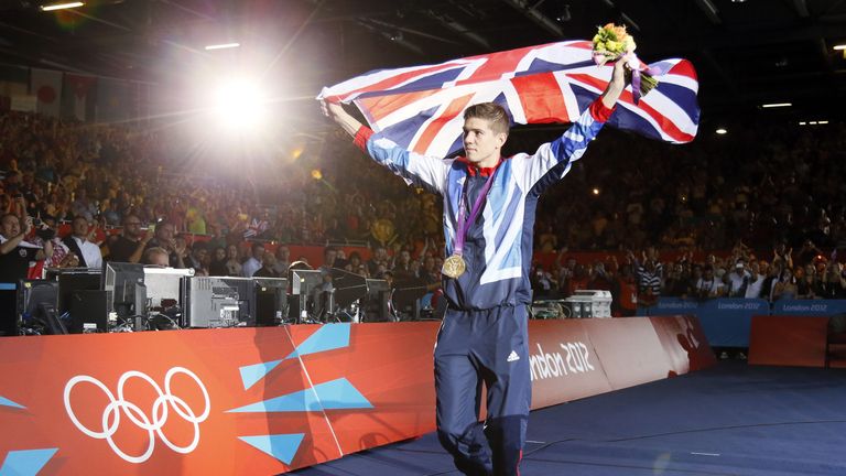 Gold medalist Luke Campbell of Great Britain