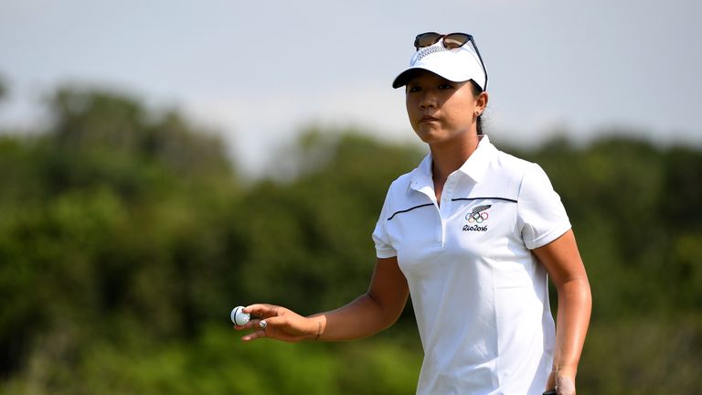 RIO DE JANEIRO, BRAZIL - AUGUST 19:  Lydia Ko of New Zealand on the 4th green during the third round of the Women's Individual Stroke Play golf on day 14 o