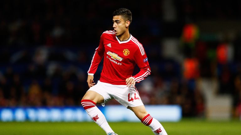 Andreas Pereira in action for Manchester United 