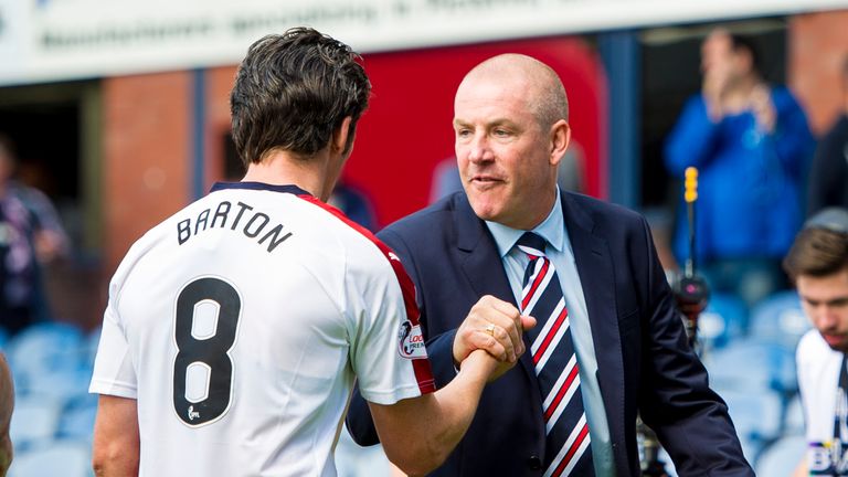 Mark Warburton says there was no malice in Barton's comments