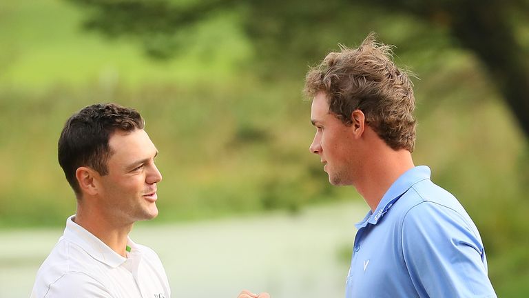 Martin Kaymer congratulates Thomas Pieters on his Made In Denmark victory