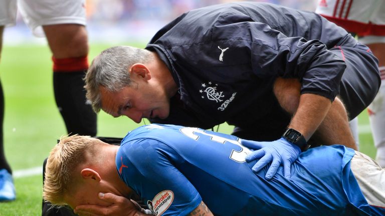 Waghorn looked to be in real pain against Hamilton 