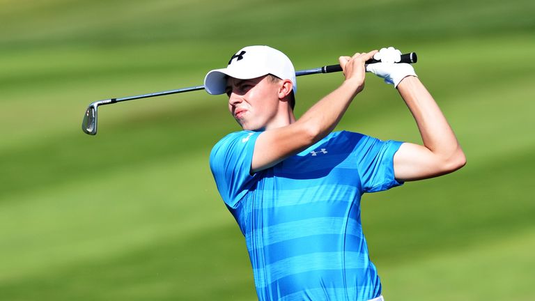 PRAGUE, CZECH REPUBLIC - AUGUST 18: Matthew Fitzpatrick of England takes his third shot on the 10th hole during day one of the D+D REAL Czech Masters at Al