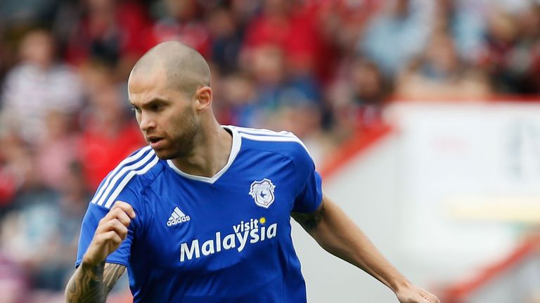 BOURNEMOUTH, ENGLAND - JULY 30: Matthew Connolly of Cardiff City during  during a pre-season match between Bournemouth and Cardiff City at Goldsands Stadiu