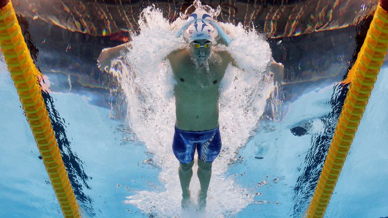 RIO DE JANEIRO, BRAZIL - AUGUST 08:  Michael Phelps of the United States competes in the Men's 200m Butterfly heat on Day 3 of the Rio 2016 Olympic Games a