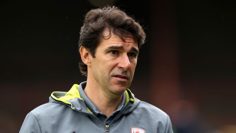 Middlesbrough head coach Aitor Karanka