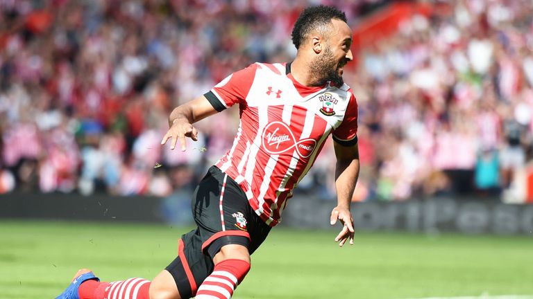 Nathan Redmond celebrates his goal for Southampton against Watford