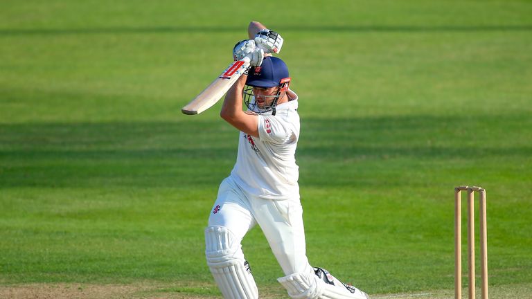 Nick Browne of Essex hits out during Day One of the tour match between Essex and Sri Lanka at the Ford County Ground