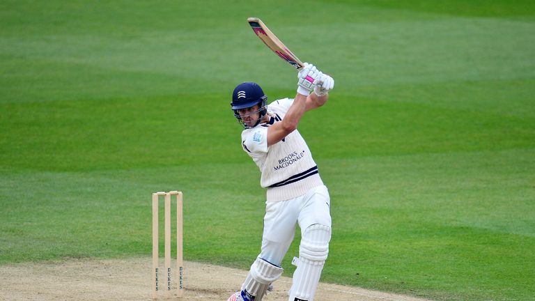 Nick Compton of Middlesex bats during day two of the pre-season friendly between Surrey and Middlesex at The Kia Oval