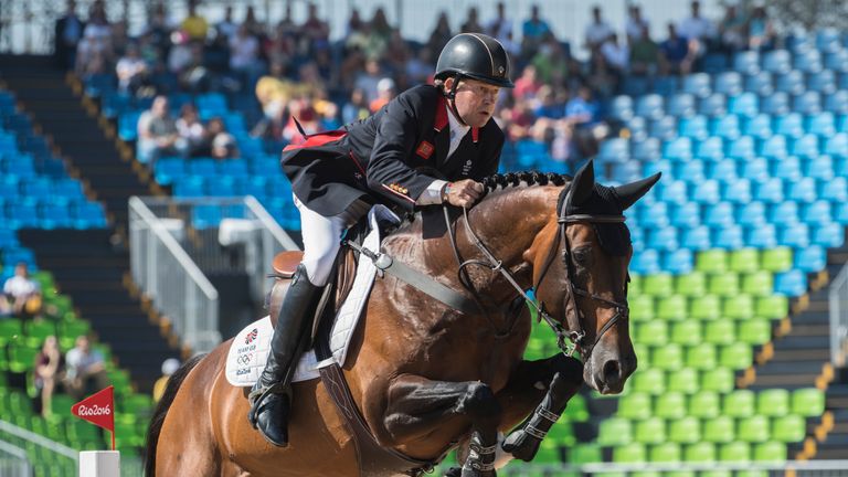 Britain's Nick Skelton on Big Star competes during the equestrian's show jumping 