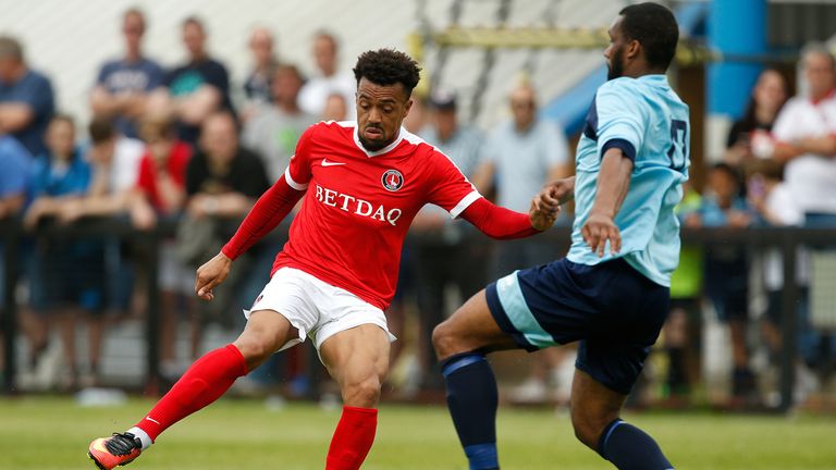 Charlton Athletic's Nicky Ajose in action during a pre-season friendly with Welling United