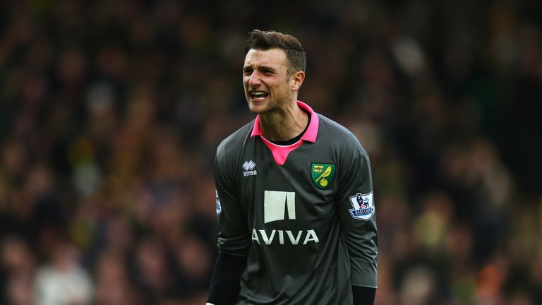 Norwich City goalkeeper Declan Rudd