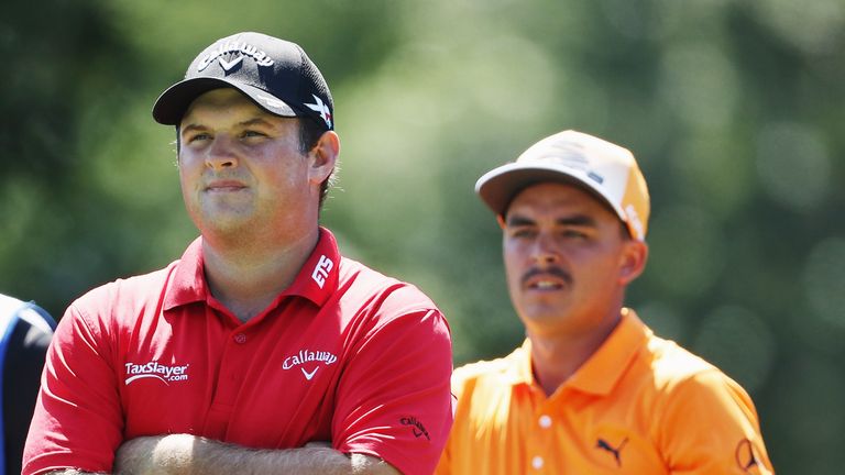 Patrick Reed and Rickie Fowler during the final round of The Barclays in the PGA Tour FedExCup Play-Offs