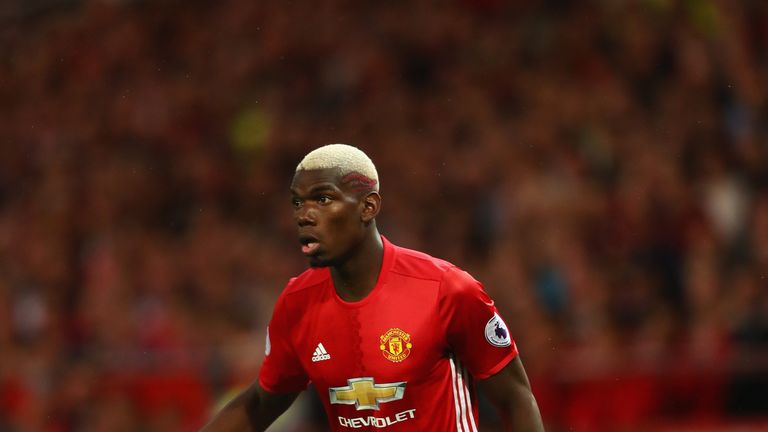 MANCHESTER, ENGLAND - AUGUST 19:  Paul Pogba of Manchester United in action during the Premier League match between Manchester United and Southampton at Ol