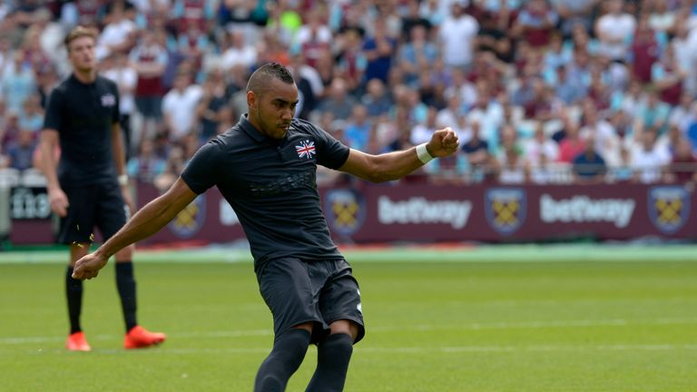 LONDON, ENGLAND - AUGUST 07:  Dimitri Payet of West Ham United in action at London Stadium on Queen Elizabeth Olympic Park during the friendly match betwee
