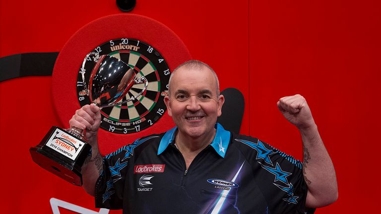Phil Taylor during his final match between Michael Van Gerwen and Phil Taylor 