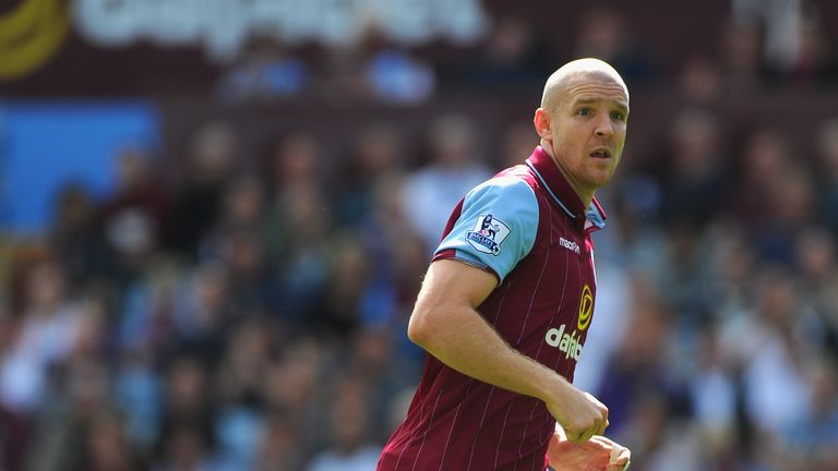 Philippe Senderos playing for Aston Villa during his 18 months in the midlands