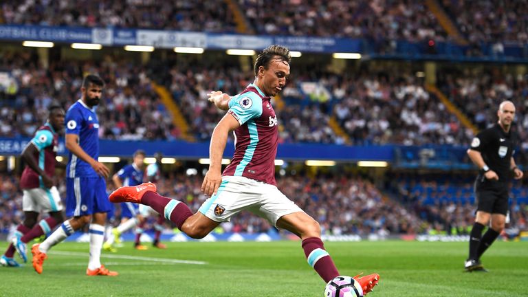 Mark Noble in action at Stamford Bridge