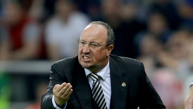 Newcastle United manager Rafa Benitez on the touchline during the Sky Bet Championship match at St James' Park, Newcastle.