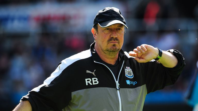 Rafael Benitez during a pre-season training session at St James Park