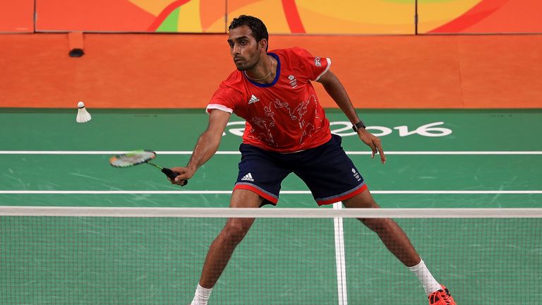 Rajiv Ouseph of Great Britain in action at the Rio Olympics
