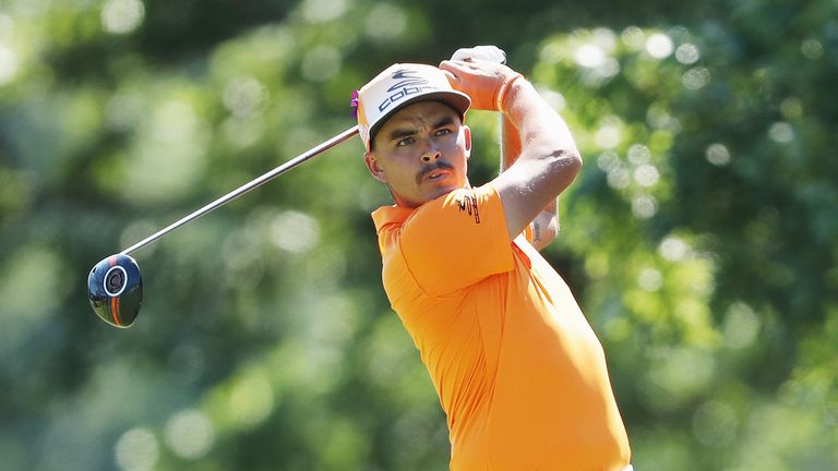 Rickie Fowler during the final round of The Barclays in the PGA Tour FedExCup Play-Offs