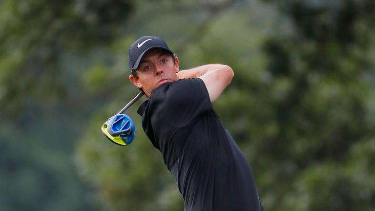 Rory McIlroy during the second round of The Barclays